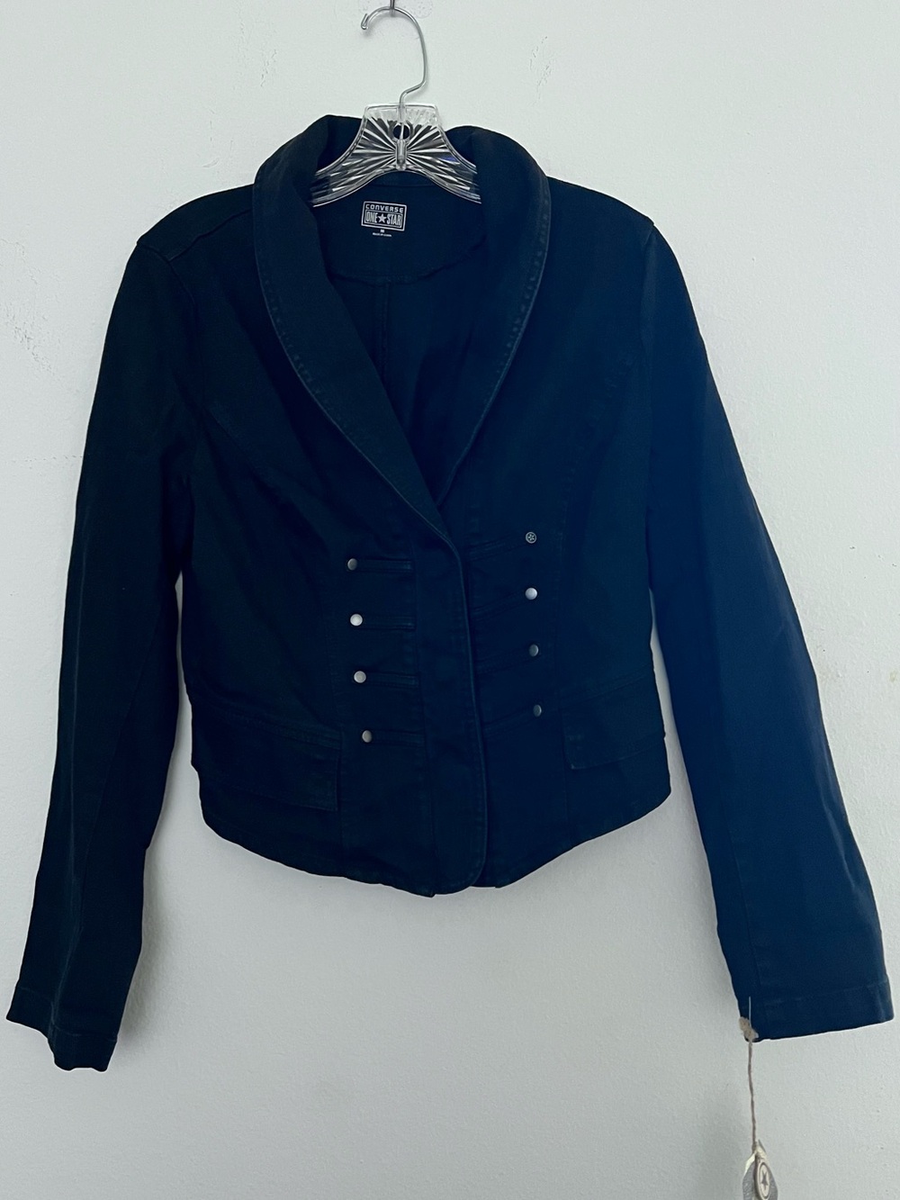 Converse One Star Vintage 1908 Preston Blazer Jacket Womens Medium Black NWT